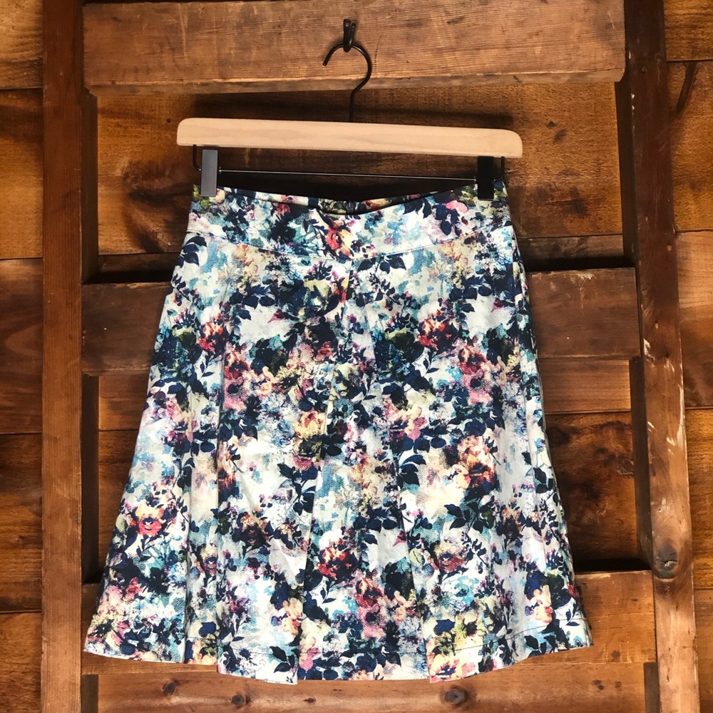 Mint & Berry Floral Faux Tapestry Skirt